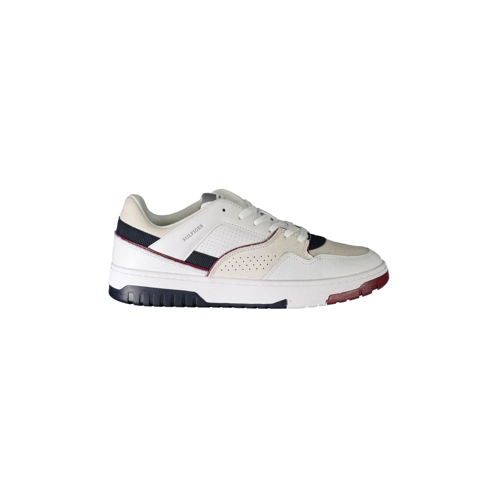 TOMMY HILFIGER Scarpe Sneakers Uomo Bianche con Dettagli a Contrasto Bianco - foto prodotto